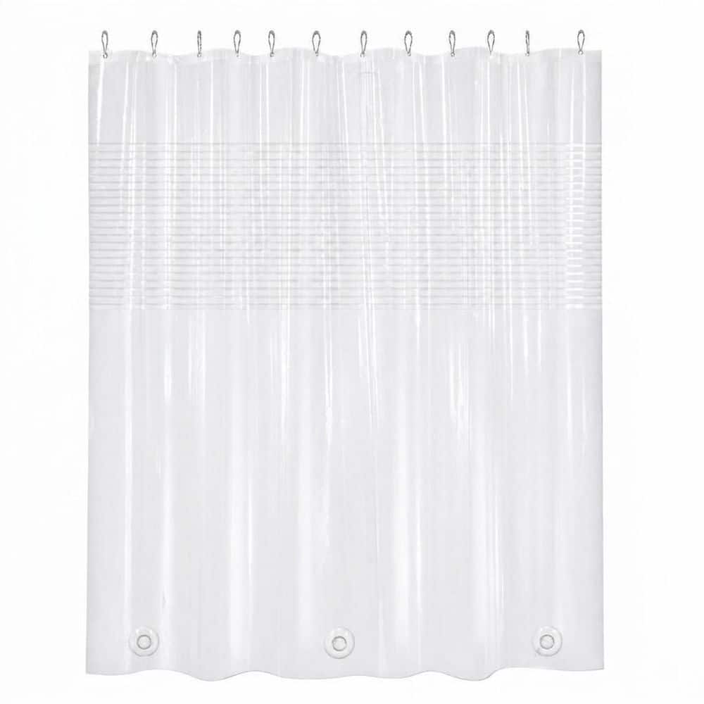72 in. W x 72 in. L Clear PEVA Shower Curtain Liner with 12 Grommets and Weighted Stones price history on PriceWatchPro