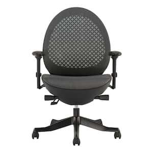 Black Nylon Mesh Office Chair With Ergonomic Design