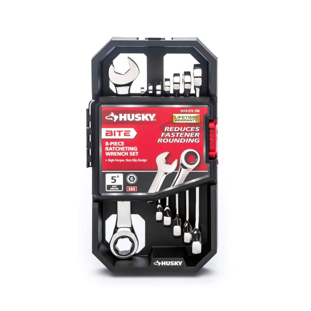 BITE SAE 72-Tooth Ratcheting Wrench Set (8-Piece)