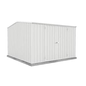 Premier 10 ft. W x 10 ft. D Metal Storage Shed in Surfmist with SNAPTiTE Assembly System (100 sq. ft.)