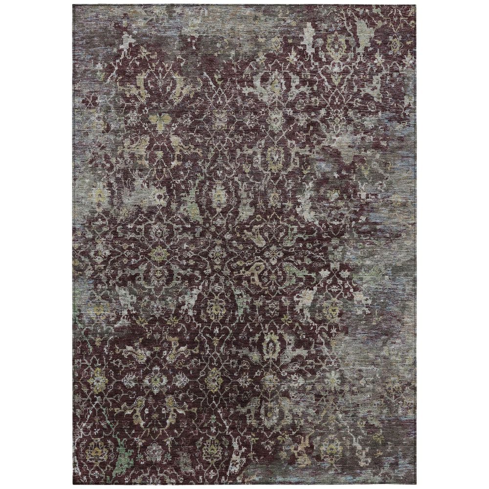 Chantille Machine Washable Indoor/Outdoor Abstract ACN2359 Burgundy 3 ft. x 4 ft. Area Rug price history on PriceWatchPro