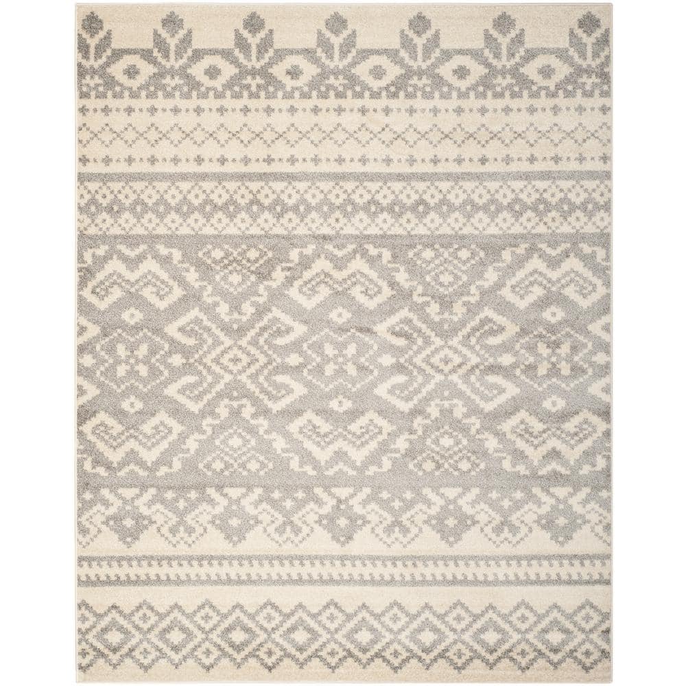 Adirondack Ivory/Silver 9 ft. x 12 ft. Geometric Diamond Area Rug price history on PriceWatchPro