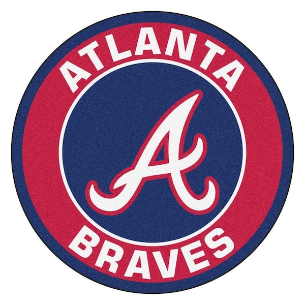 MLB Atlanta Braves Red 2 ft. x 2 ft. Round Area Rug