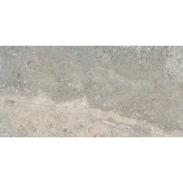 Emser TRAV ANCIENT TUMBLED Silver 16-in x 16-in Honed Natural Stone Travertine Stone Look Floor and Wall Tile