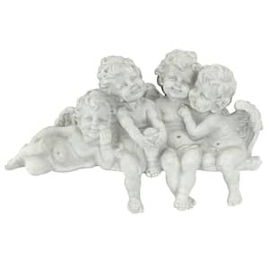 12 in. H Cherub Conclave Shelf Sitting Angel Sculpture