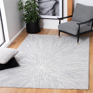 Belmont Gray/Ivory 4 ft. x 6 ft. Striped Area Rug