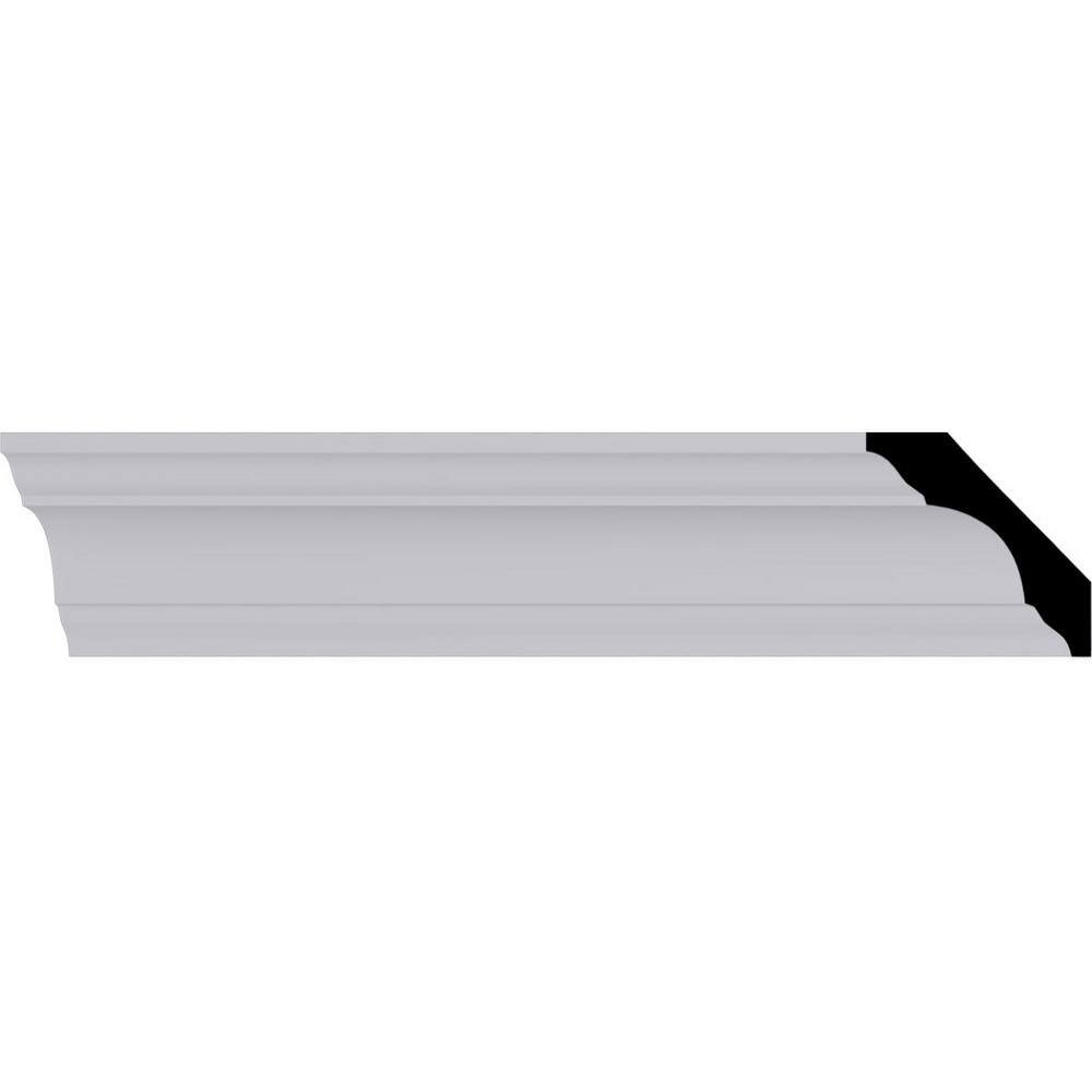 Primed White Polyurethane Traditional Crown Moulding Sample