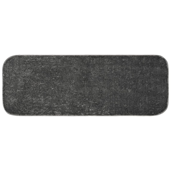 Garland Rug Gramercy 22 in. x 60 in. Cinder Gray Plush Bath Rug