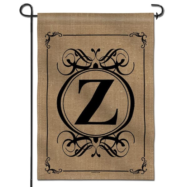 ANLEY 18 in. x 12.5 in. Classic Monogram Letter Z Garden Flag, Double Sided Family Last Name Initial Yard Flags
