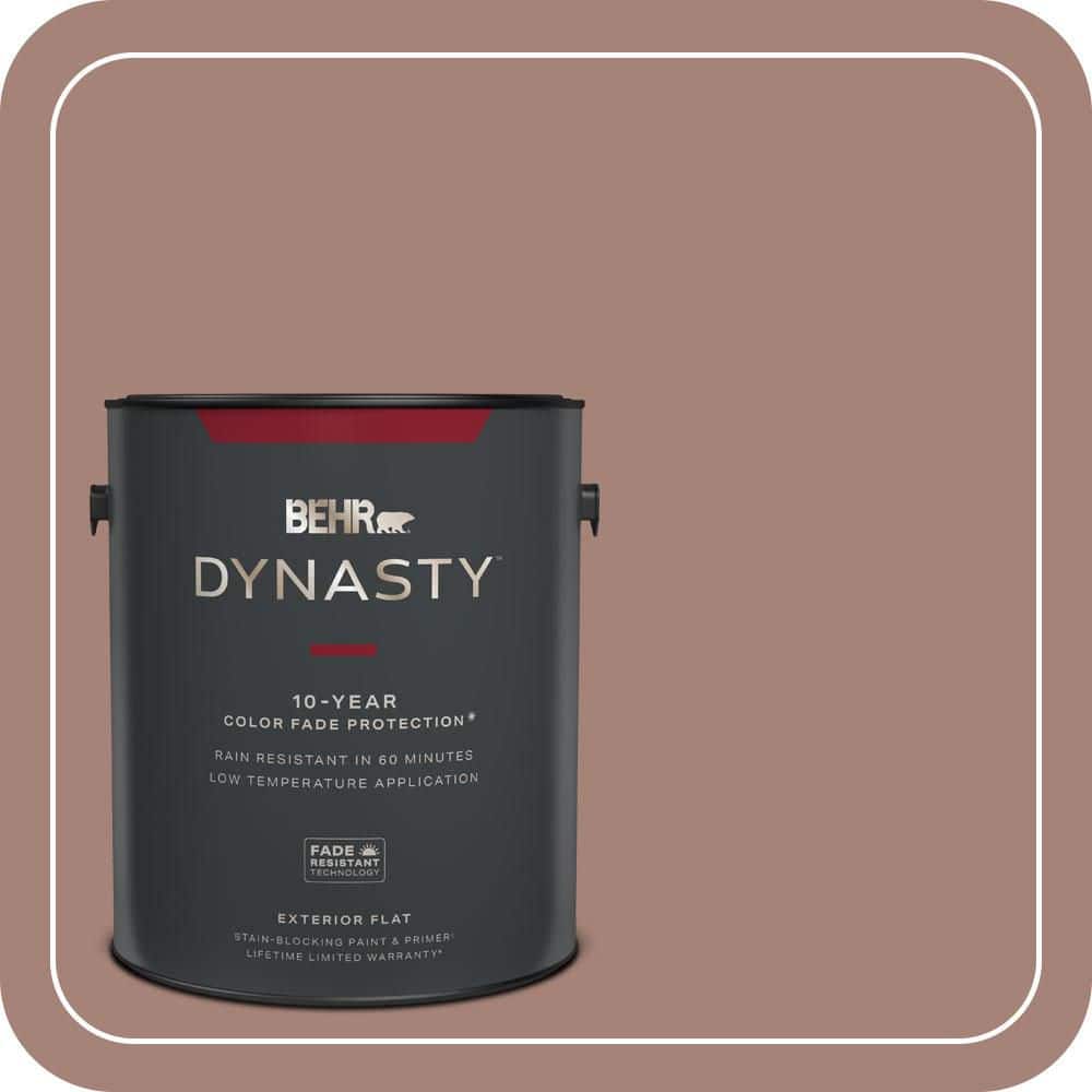 1 gal. Home Decorators Collection #HDC-NT-07 Hickory Branch Flat Exterior Stain-Blocking Paint & Primer -  BEHR DYNASTY, ZZ235674