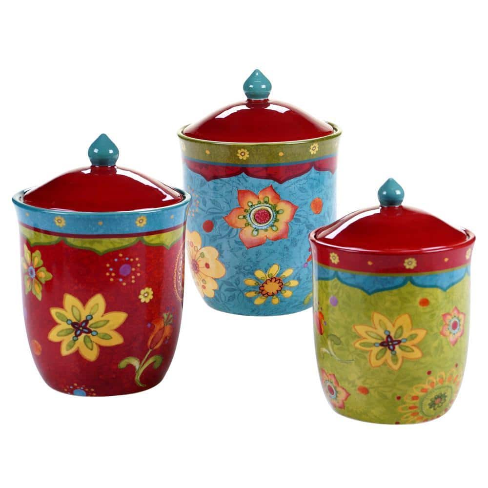 Certified International 3-Piece Tunisian Sunset Canister Set 22455