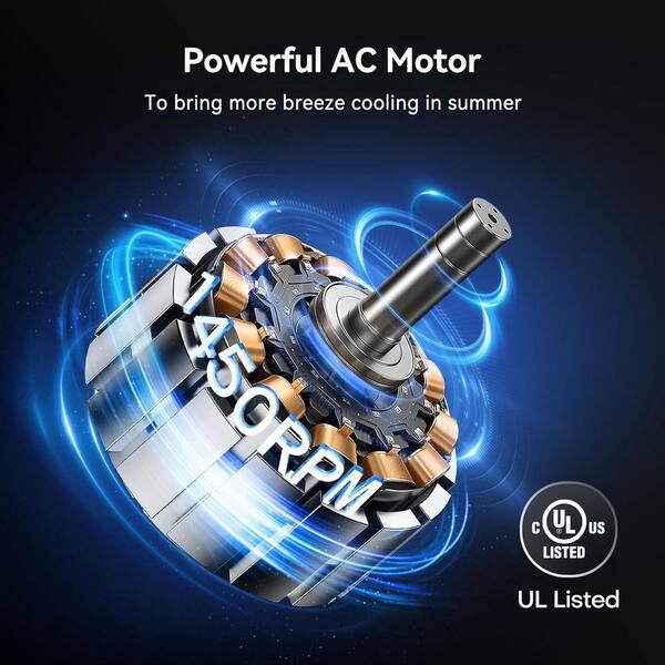Atemomen 20 in. Oscillating Wall Fan, 4800 CFM High Velocity