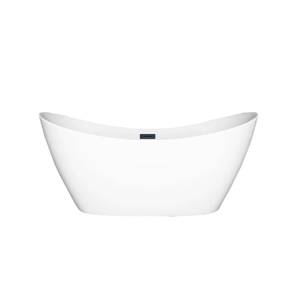 67 in. x 30 in. Acrylic Freestanding Soaking Bathtub in Gloss White price history on PriceWatchPro
