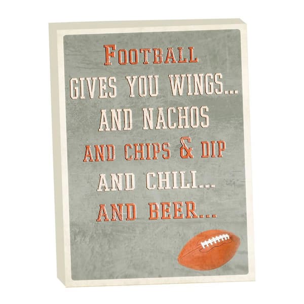 Football Fanantics for Women and Men Football Gives You Wings by Grotto Studios Unframed Graphic Print 24 in. x 18 in.