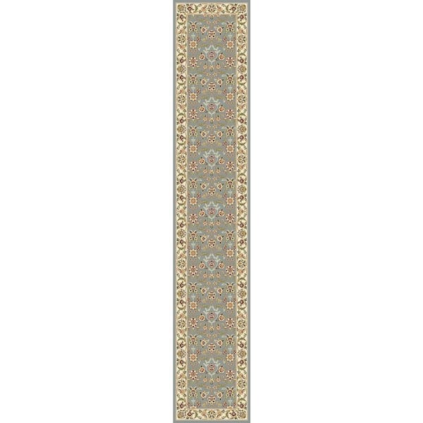 SAFAVIEH Lyndhurst Light Blue/Ivory 2 ft. x 20 ft. Border Runner Rug