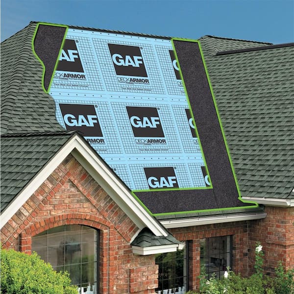 GAF WeatherWatch 36 in. x 50 ft., 150 sq. ft. Mineral-Surfaced Peel and Stick Roof Leak Barrier Roll 0912000 - The Home Depot