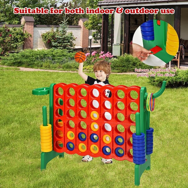 2.5 ft. 4-to-Score Giant Game Set Basketball Hoop Ring Game Indoor Outdoor