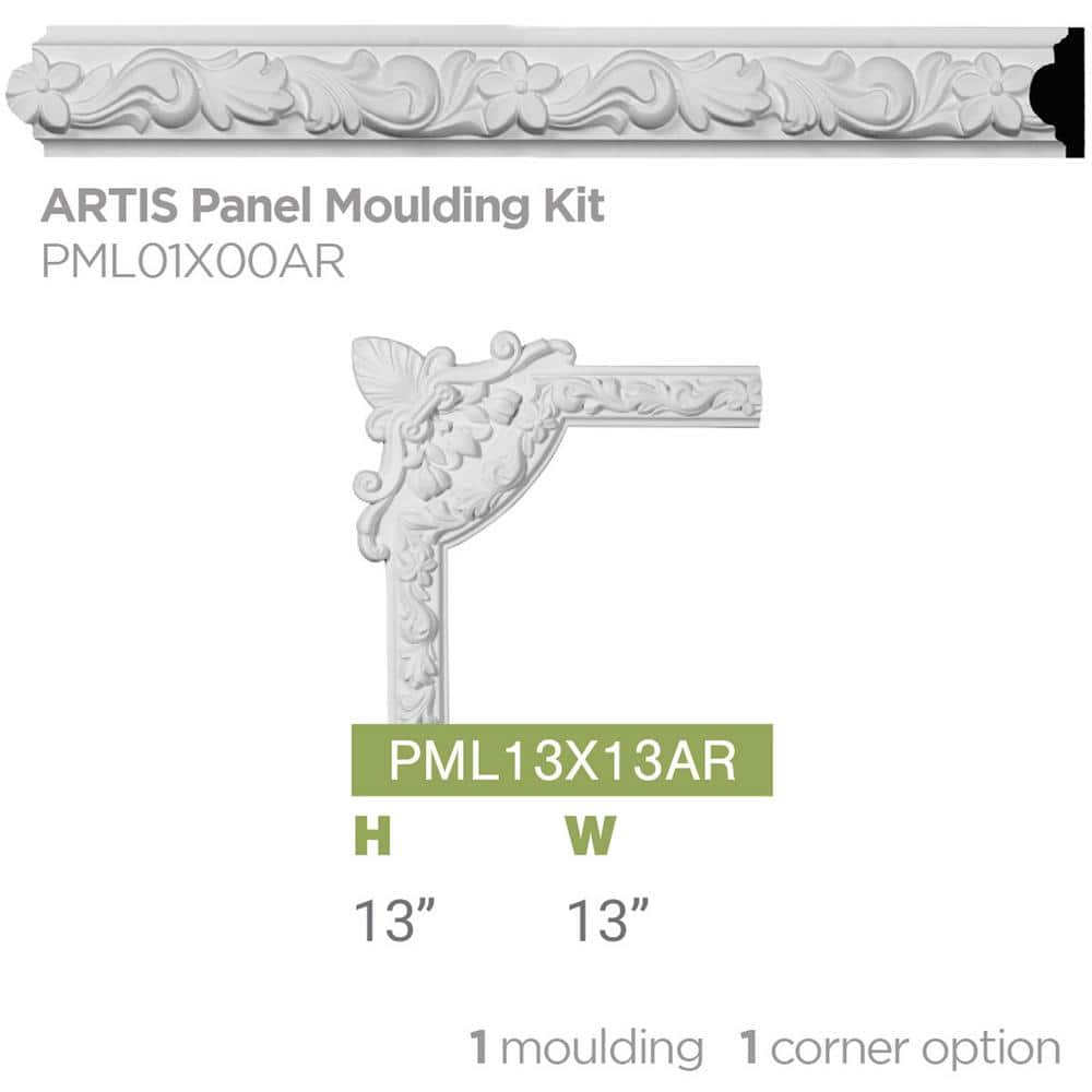 Primed Geometric Urethane Panel Moulding Sample