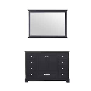 Dukes 48 in. W x 22 in. D Espresso Single Bath Vanity without Top and 46 in. Mirror