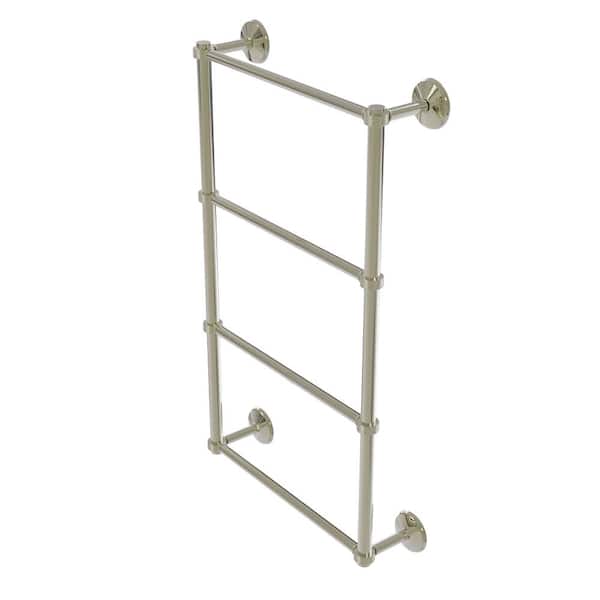 Monte Carlo Collection 4 Tier 30 in. Ladder Towel Bar with Groovy Detail in Polished Nickel