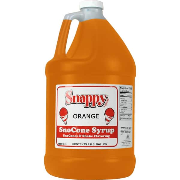 Snappy Snow Cone Syrup. 1 Gal. Orange