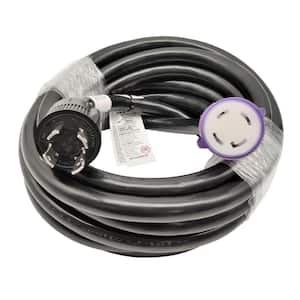 25 ft. 10/4 NEMA L14-30 Generator Extension Cord (NEMA L14-30P to L14-30R with Lighted) UL Listed