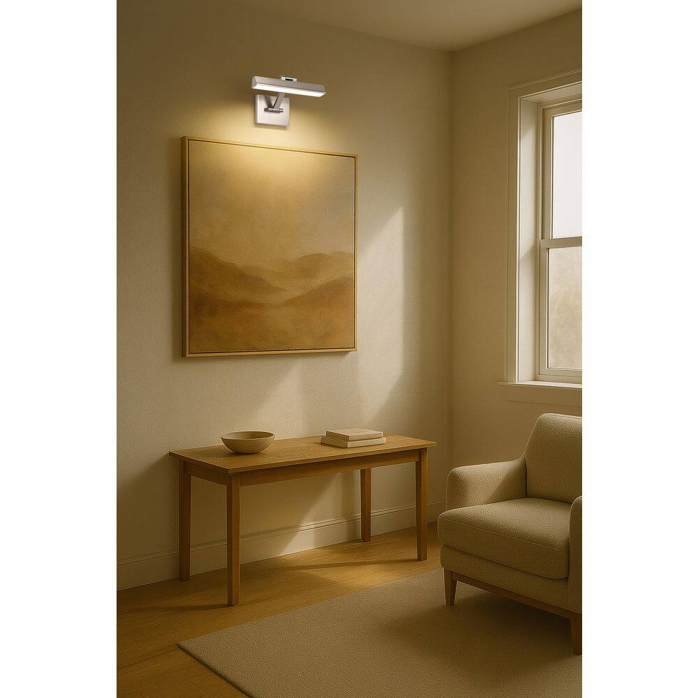 Hazel Brushed Nickel 1 ft. Integrated LED Picture Light with Acrylic Lens price history on PriceWatchPro