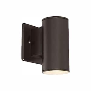 Barrow 6 in. Oil Rubbed Bronze Integrated LED Outdoor Line Voltage Wall Sconce