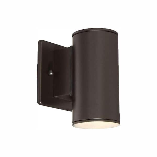 Designers Fountain Barrow 6 in. Oil Rubbed Bronze Integrated LED Outdoor Line Voltage Wall Sconce