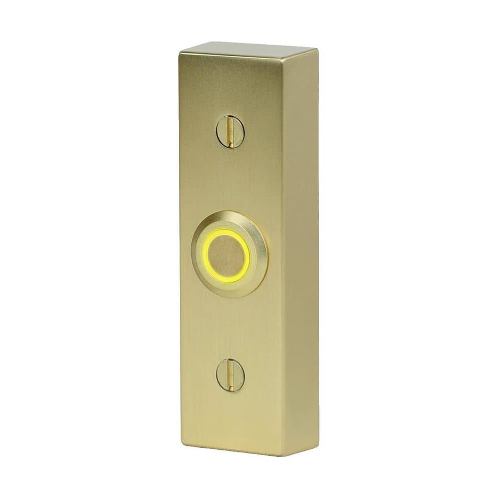 1-Pack Wired Surface Mount Doorbell Push Button with LED Light in Brushed Satin Brass price history on PriceWatchPro