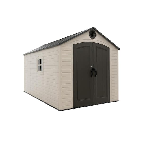 8 ft. W x 12.5 ft. D Resin Storage Shed with Double Doors (100 sq. ft.)