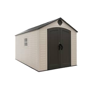 8 ft. W x 12.5 ft. D Resin Storage Shed with Double Doors (100 sq. ft.)