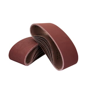 POWERTEC 110820 3 in. x 18 in. 100-Grit Aluminum Oxide Sanding Belt (10-Pack)