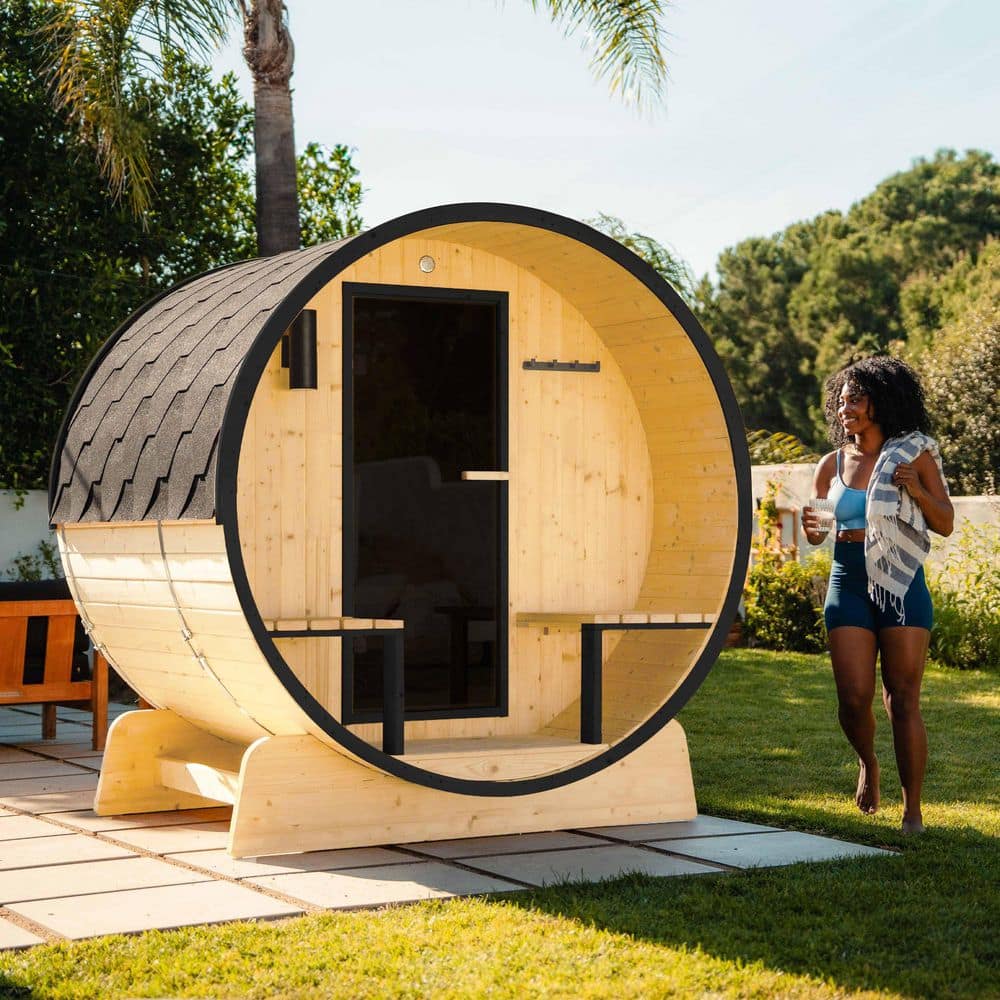 ALEKO 3-Person Capacity Outdoor White Finland Pine Traditional Wet