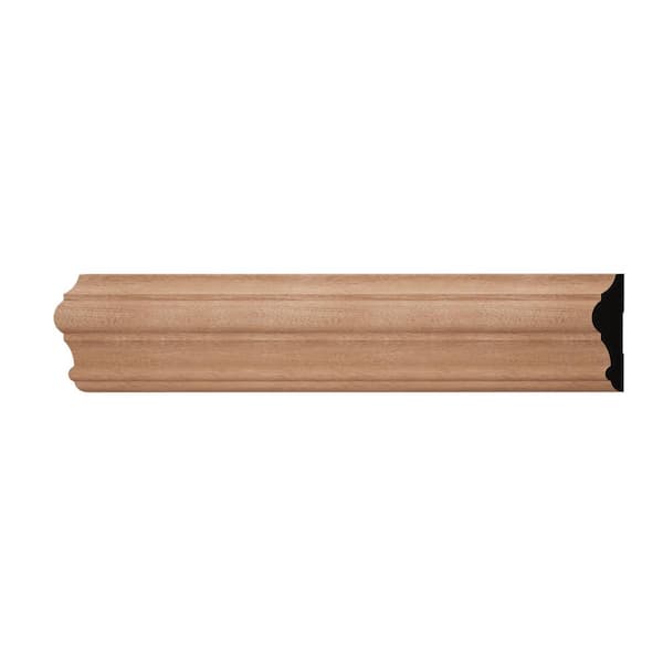 Ekena Millwork WM397 1 in. D x 3.5 in. W x 6 in. L Wood (Sapele) Chair Rail Sample