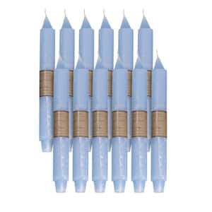 10" Crystal Blue Timber Trunk Taper - Set of 12