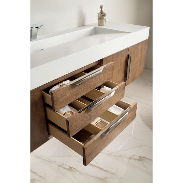 48 Mercer Island Single Sink Bathroom Vanity, Latte Oak w/ Radiant Go