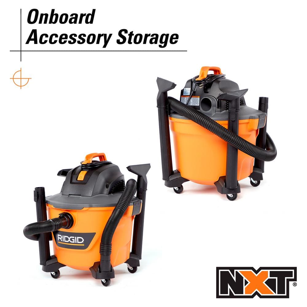 RIDGID 9 Gal. 4.25 Peak HP NXT Shop Vacuum Wet Dry Vac with General Debris Filter, Dust Bags, Hose and Attachments HD0900D HD0900D