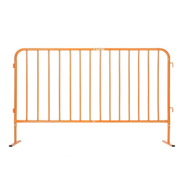 Heavy Duty 6.5 ft.Interlinked Steel Safety Barricade for Crowd Control, Events, Construction