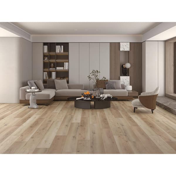 Mansion Harvest EIR 12 mm T x 7.7 in. W Uniclic HDF AC4 Waterproof Laminate Wood Flooring (15.9 sq. ft./Case)