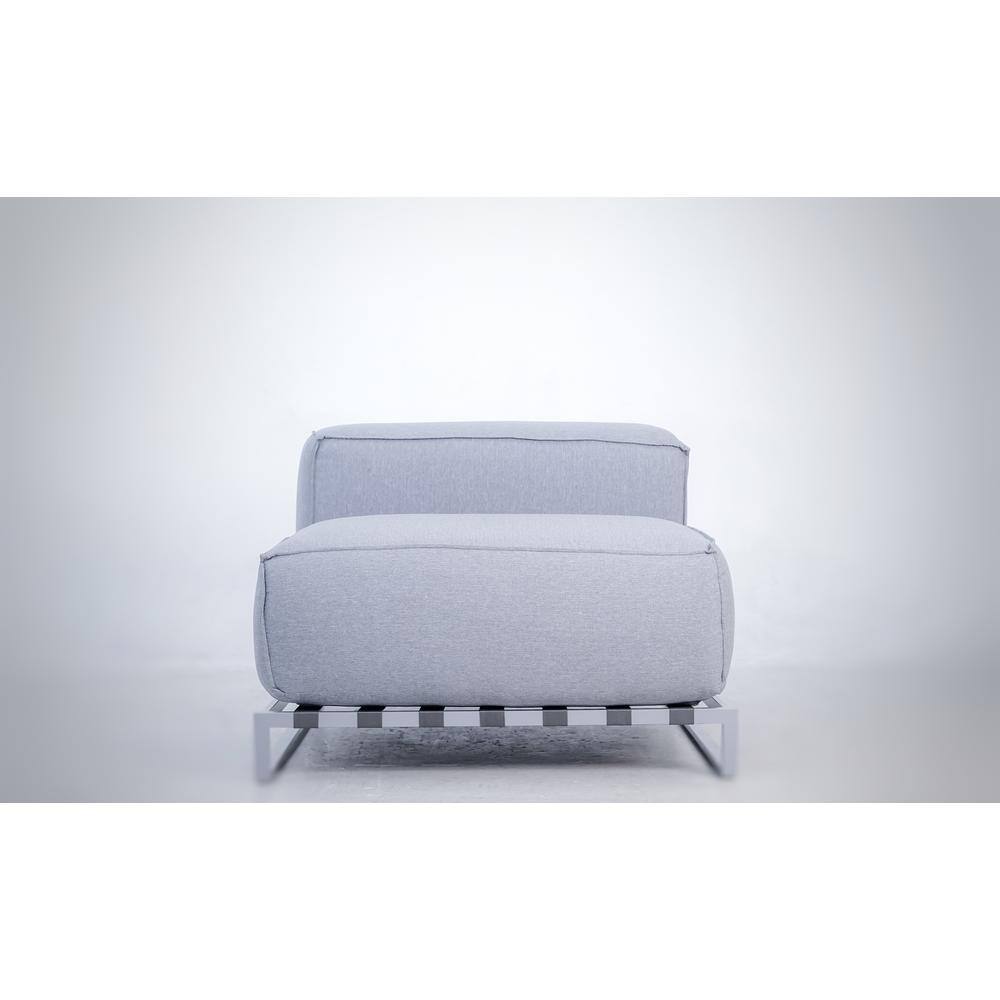Sunrise Collection Extra Deep Seating Metal Armless Outdoor Sectional Chair