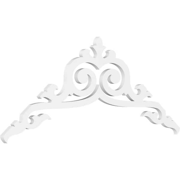 Ekena Millwork Baile 1 in. D x 22-1/2 in. W x 60 in. L Signature Urethane Gable Pediment