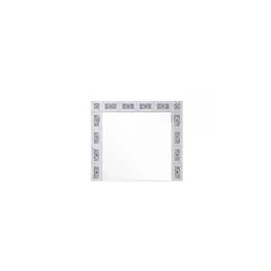 32 in. W x 28 in. H Glass Silver Vanity Mirror