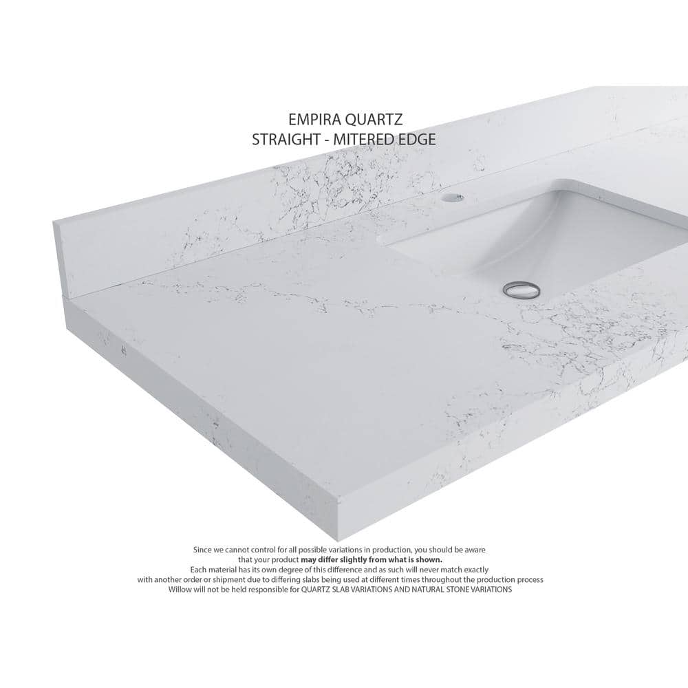 Malibu 42'' Natural Mango Single Bathroom Vanity with Quartz Top