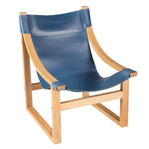 Lima Cobalt Leather Sling Arm Chair