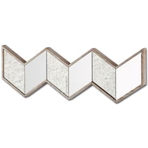 Small Irregular Light Brown Mirror (12.25 in. H x 3 in. W)