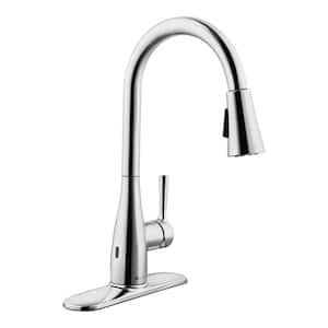 Sadira Touchless Single-Handle Pull-Down Sprayer Kitchen Faucet with TurboSpray and FastMount in Chrome