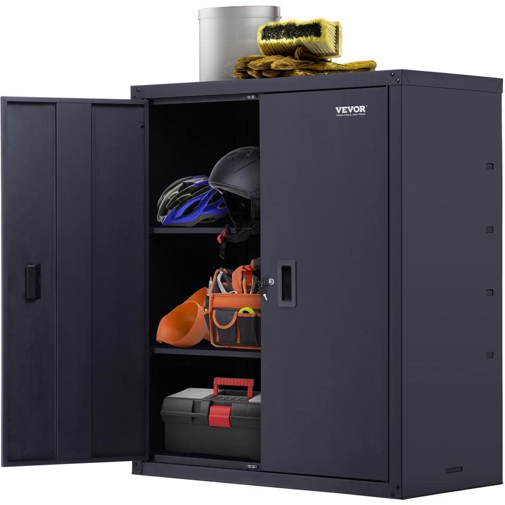 Garage Cabinet 36 in. W x 42 in. H x 18 in. D with 2 Adjustable Shelves Metal Freestanding Cabinet in Black price history on PriceWatchPro