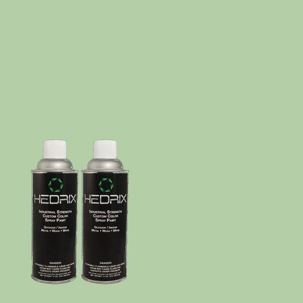 Hedrix 11 oz. Match of 1A53-4 Nymph Green Flat Custom Spray Paint (2-Pack)