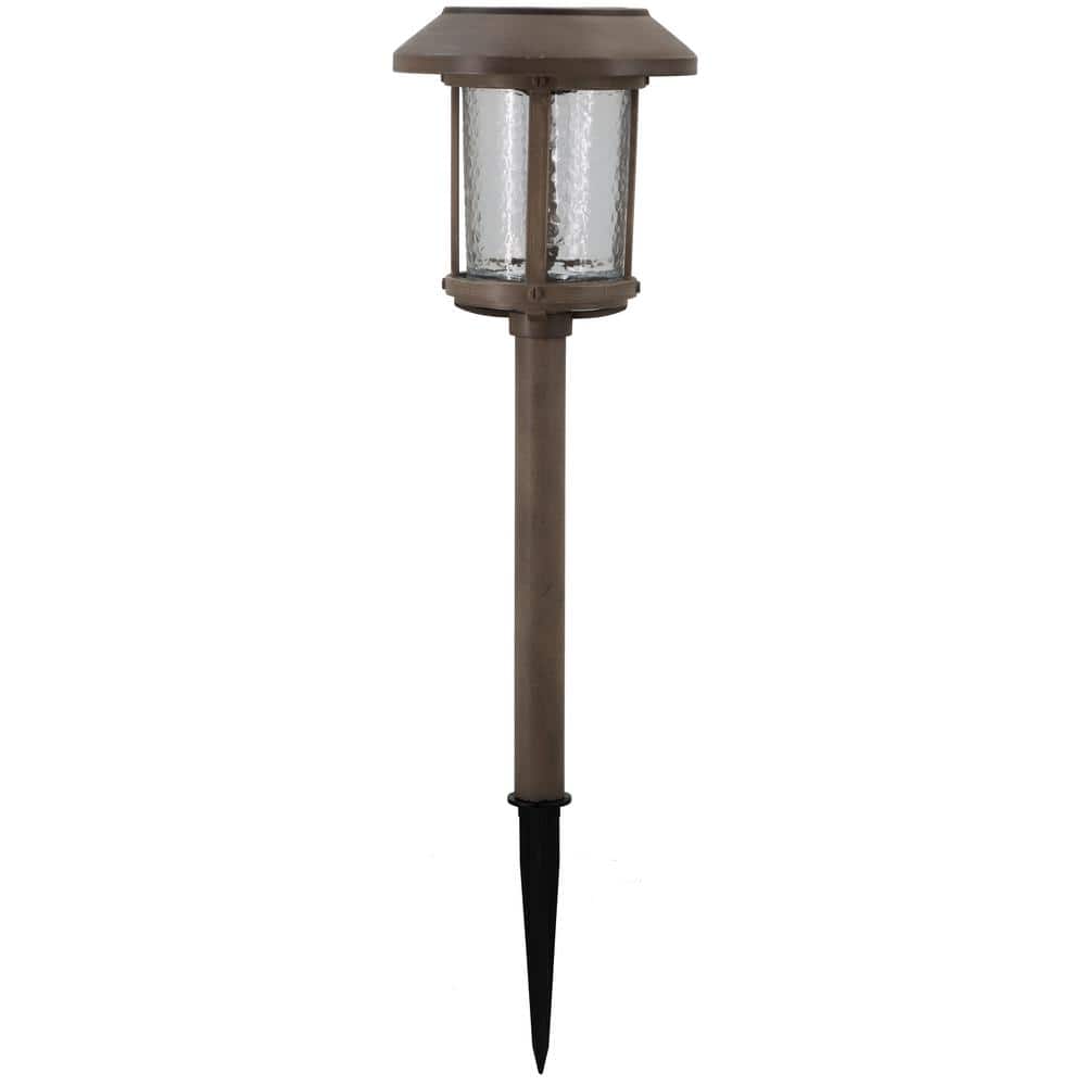 Sandstone Solar LED Outdoor Path Light (4-Pack) - The Home Depot